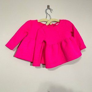 Set of 2 Pink Cat & Jack Tops Size 6-9 mos and 12 mos.